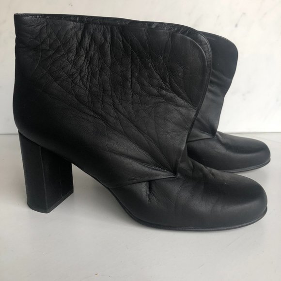 Black Leather Ankle boots - Picture 7 of 16
